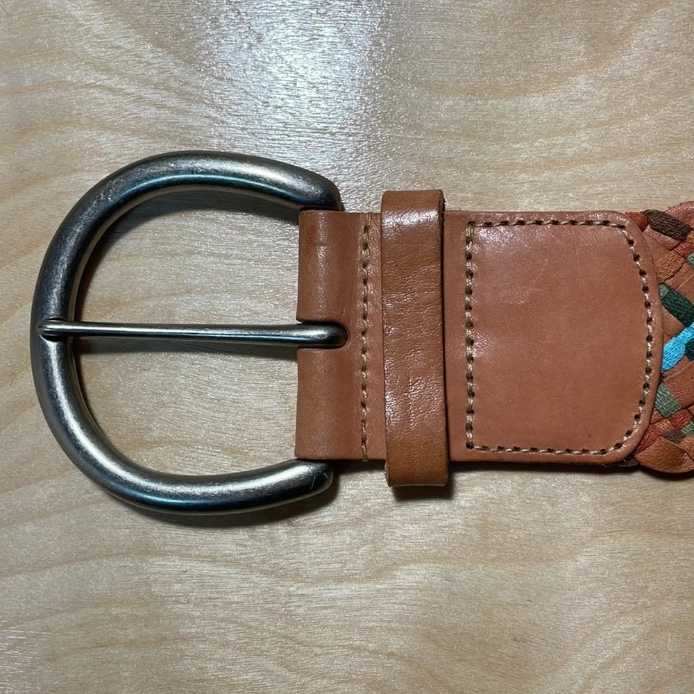 Fossil Multi Weave Genuine Leather Belt - Brown - Picture 4 of 14